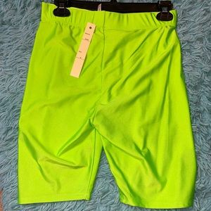 Neon green short tights